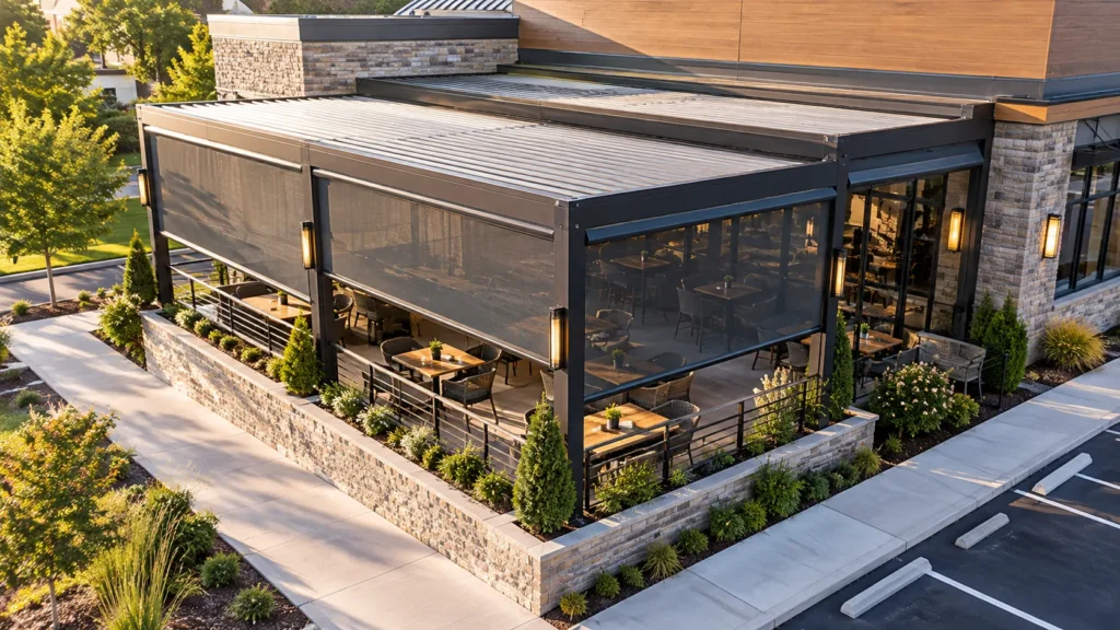 Retractable Screen Modern Restaurant
